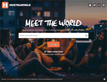 Tablet Screenshot of hostelworld.com